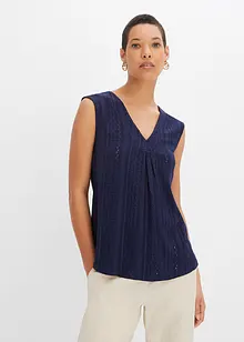 Top met broderie anglaise, bonprix