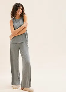 Pyjama met viscose en splitten (2-dlg. set), bonprix