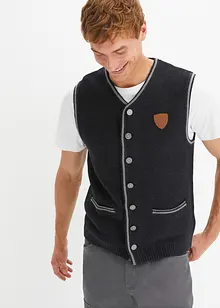 Mouwloos vest in Tiroler look, bonprix