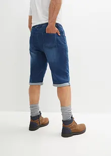 Stretch jeans bermuda met borduursel, regular fit, bonprix