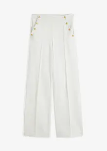 Wide leg broek met gouden knopen, bonprix