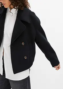 Korte peacoat in wollen look, bonprix