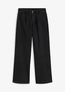 Wide leg jeans met mid waist, bonprix