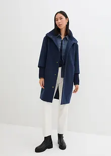 Korte coat in wollen look, bonprix