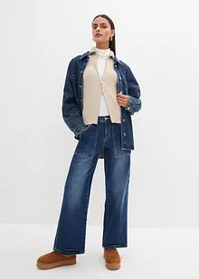 Cargo jeans met mid waist, bonprix