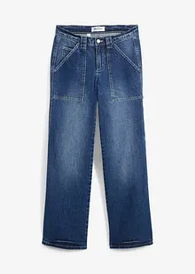 Cargo jeans met mid waist, bonprix