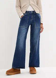 Cargo jeans met mid waist, bonprix