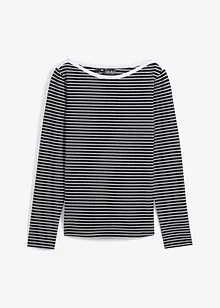 Gestreepte longsleeve met boothals, bonprix