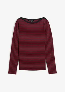 Gestreepte longsleeve met boothals, bonprix