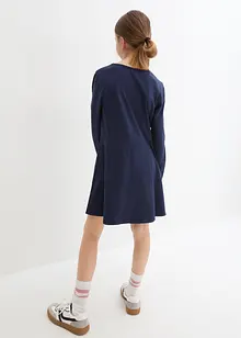 Meisjes jersey jurk met biologisch katoen, bonprix