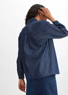 Oversized spijkerblouse van biologisch katoen, bonprix