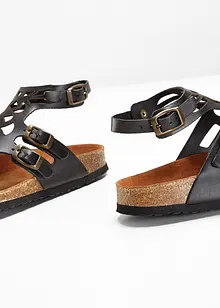 Teensandalen van leer, bonprix