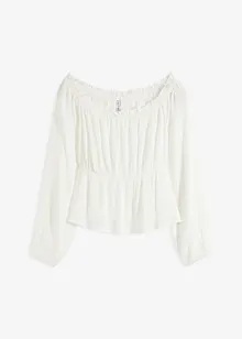 Carmen blouse van crinkle viscose, bonprix