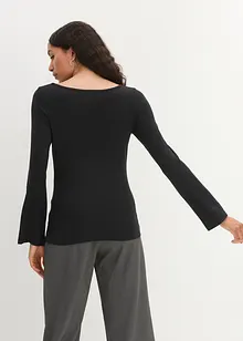 Nauwsluitende longsleeve met boothals, bonprix