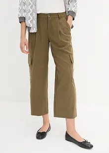 Wijde 7/8 cargo broek, bonprix