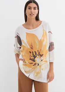 Trui met bloemenprint, bonprix