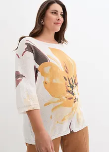 Trui met bloemenprint, bonprix