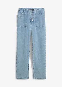 Mid waist stretch jeans, straight, bonprix