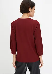 Crinkle shirt met volant, bonprix