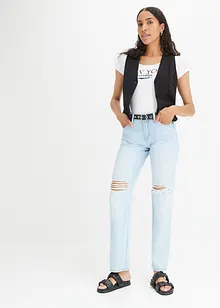 Straight jeans met destroyed effecten, bonprix