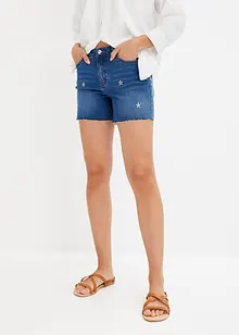 Jeans short met borduursel, BODYFLIRT