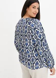 Gedessineerde blouse van satijn, bonprix