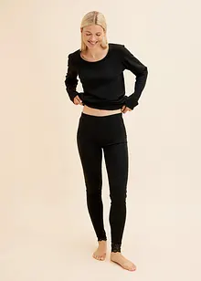 Thermo pyjama met legging en kant (2-dlg. set), bonprix