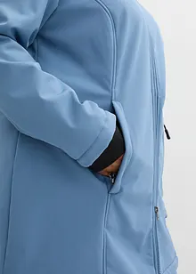 Lange outdoor softshell jas met teddyfleece, bonprix