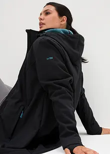 Lange outdoor softshell jas met teddyfleece, bonprix