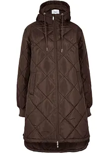 Korte coat met capuchon en stiksels, bonprix