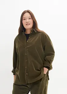 Corduroy blouse met zijsplitten, bonprix