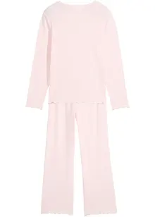 Meisjes geribde pyjama (2-dlg. set), bonprix