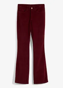 Flared stretch corduroy broek met high-waist comfortband, bonprix