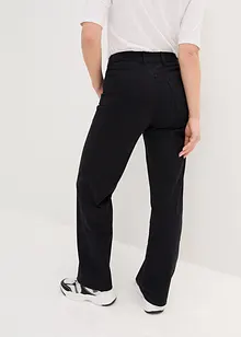 Essential twill broek met high waist, bonprix