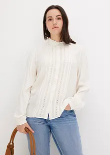 Blouse met broderie anglaise, bonprix