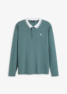 Piqué poloshirt van biologisch katoen, lange mouw, bonprix