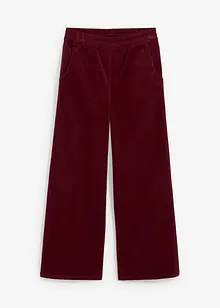 Wijde corduroy broek met high-waist comfortband, cropped, bonprix