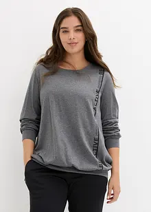 Losjes vallend sportshirt, lange mouw, bonprix