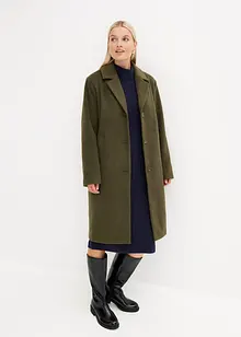 Korte coat in wollen look, bonprix