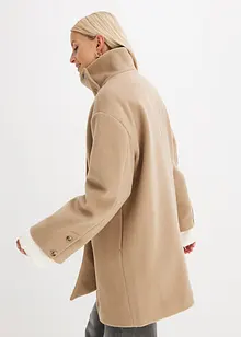 Korte coat in wollen look, bonprix