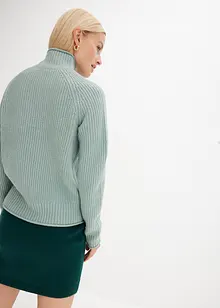 Gebreide trui met opstaande kraag, bonprix