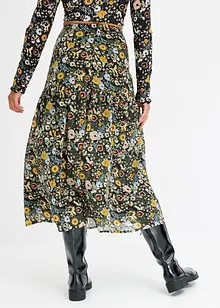 Midi rok met volants, bonprix