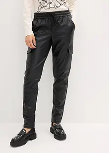 Imitatieleren cargo broek, bonprix