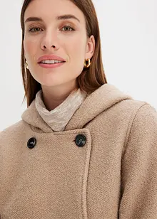 Peacoat van zacht bouclé, bonprix