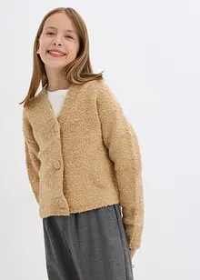 Meisjes bouclé vest, bonprix