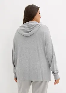 Gebreide hoodie met kangoeroezak, bonprix