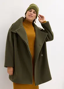 Korte coat in wollen look, bonprix