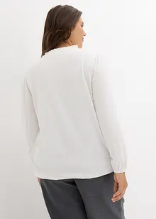 Slub longsleeve met ruches, bonprix