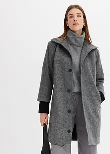 Korte coat in wollen look, bonprix