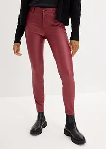 Stretch broek met coating en comfortband, skinny, bonprix